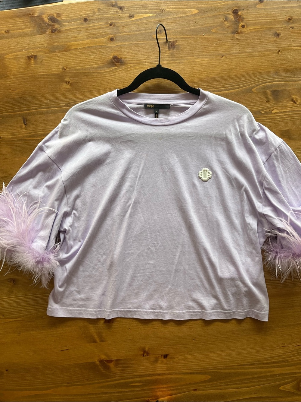 Maje Lavender Crewneck Tee